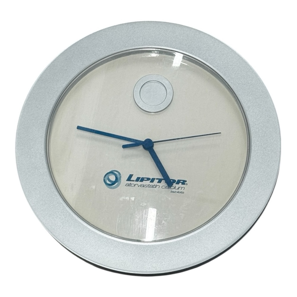 Silver Lipitor Wall Clock  (VTG)